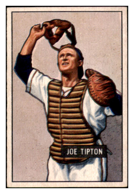 1951 Bowman Baseball #082 Joe Tipton A's EX-MT 531409