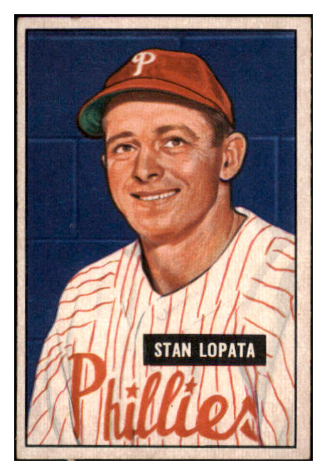 1951 Bowman Baseball #076 Stan Lopata Phillies EX-MT 531410