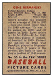 1951 Bowman Baseball #055 Gene Hermanski Dodgers EX-MT 531415
