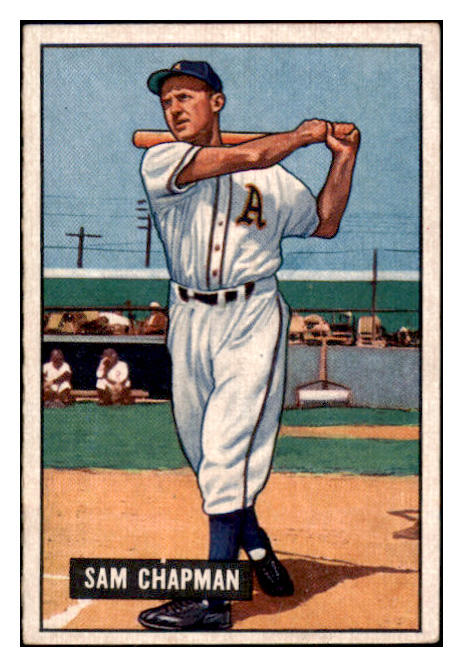 1951 Bowman Baseball #009 Sam Chapman A's EX-MT 531419