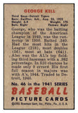 1951 Bowman Baseball #046 George Kell Tigers EX-MT 531420