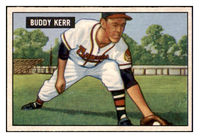 1951 Bowman Baseball #171 Buddy Kerr Braves EX-MT 531437