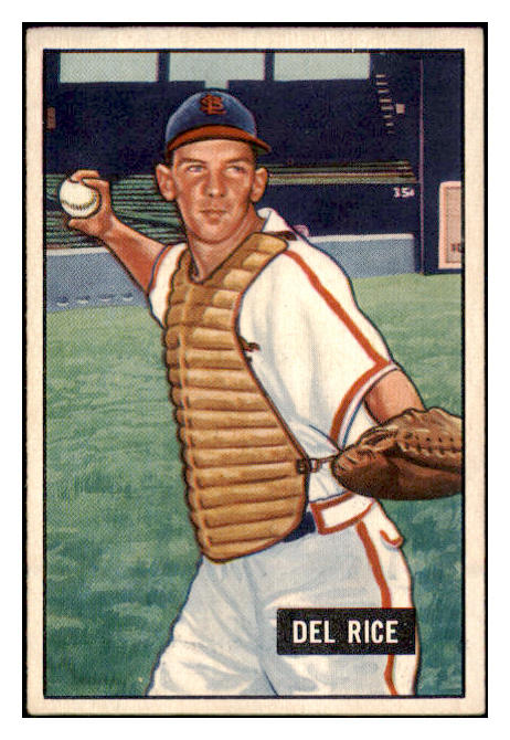 1951 Bowman Baseball #156 Del Rice Cardinals EX-MT 531443