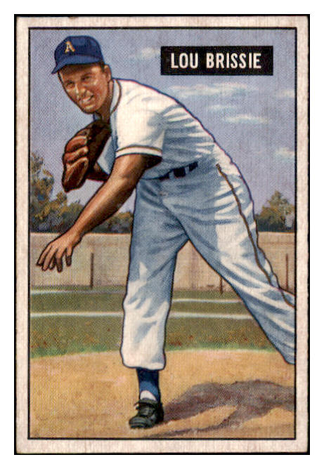 1951 Bowman Baseball #155 Lou Brissie Indians EX-MT 531444
