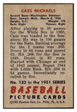 1951 Bowman Baseball #132 Cass Michaels Senators EX-MT 531452