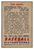 1951 Bowman Baseball #130 Tom Saffell Pirates EX-MT 531453