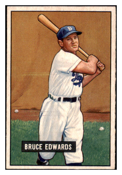 1951 Bowman Baseball #116 Bruce Edwards Dodgers EX-MT 531458