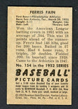 1952 Bowman Baseball #154 Ferris Fain A's EX-MT 531468