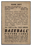 1952 Bowman Baseball #229 Hank Arft Browns EX-MT 531505