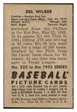 1952 Bowman Baseball #225 Del Wilber Red Sox EX-MT 531507