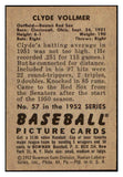 1952 Bowman Baseball #057 Clyde Vollmer Red Sox EX-MT 531525