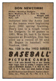 1952 Bowman Baseball #128 Don Newcombe Dodgers EX-MT 531537