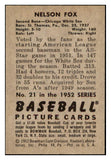 1952 Bowman Baseball #021 Nellie Fox White Sox EX-MT 531544
