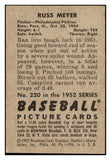 1952 Bowman Baseball #220 Russ Meyer Phillies EX-MT 531546