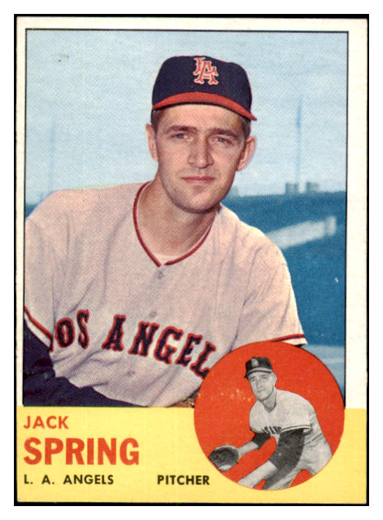 1963 Topps Baseball #572 Jack Spring Angels EX-MT 531562