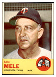 1963 Topps Baseball #531 Sam Mele Twins EX-MT 531570