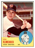 1963 Topps Baseball #542 Lou Klimchock Senators EX-MT 531577