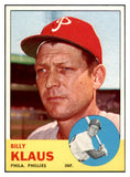 1963 Topps Baseball #551 Billy Klaus Phillies EX-MT 531583