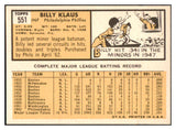 1963 Topps Baseball #551 Billy Klaus Phillies EX-MT 531583