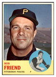 1963 Topps Baseball #450 Bob Friend Pirates NR-MT 531608