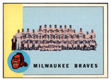 1963 Topps Baseball #503 Milwaukee Braves Team EX-MT 531612