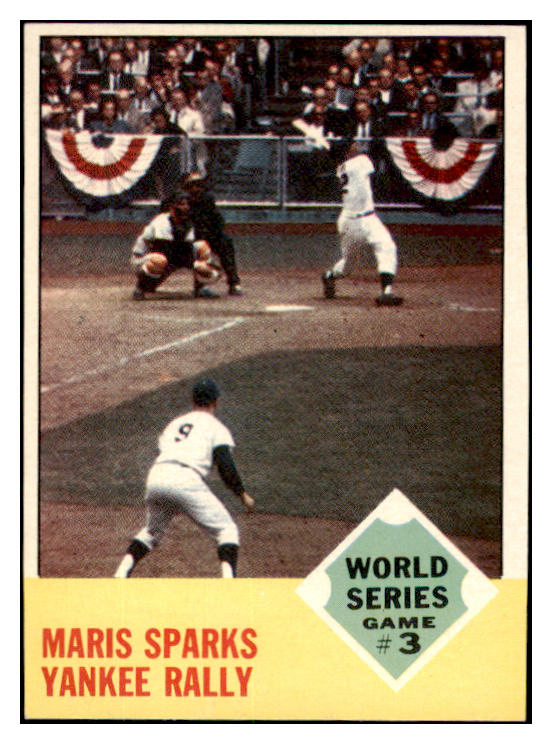 1963 Topps Baseball #144 World Series Game 3 Roger Maris NR-MT 531620