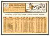 1963 Topps Baseball #529 Wes Covington Phillies EX-MT 531633