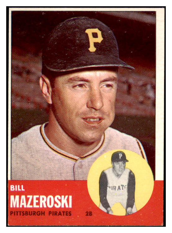 1963 Topps Baseball #323 Bill Mazeroski Pirates EX-MT 531638