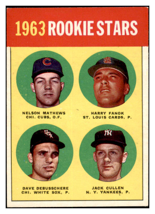 1963 Topps Baseball #054 Dave DeBusschere White Sox EX-MT 531644