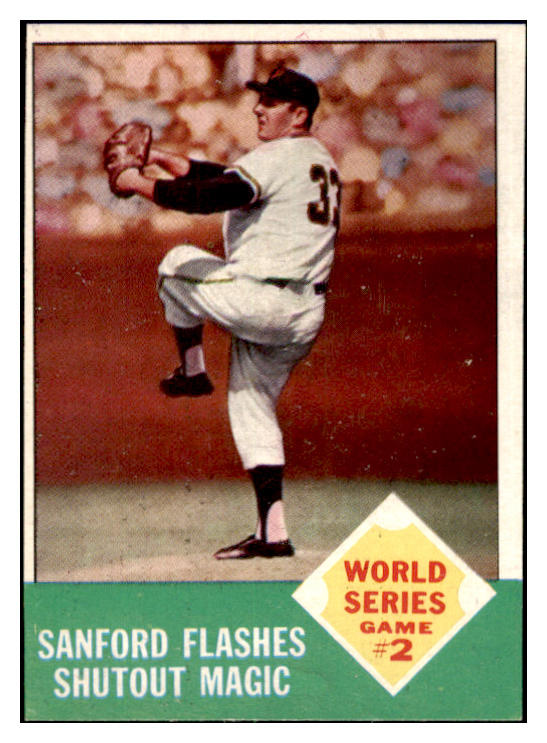 1963 Topps Baseball #143 World Series Game 2 Jack Sanford EX-MT 531647