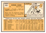 1963 Topps Baseball #445 Norm Cash Tigers EX-MT 531666