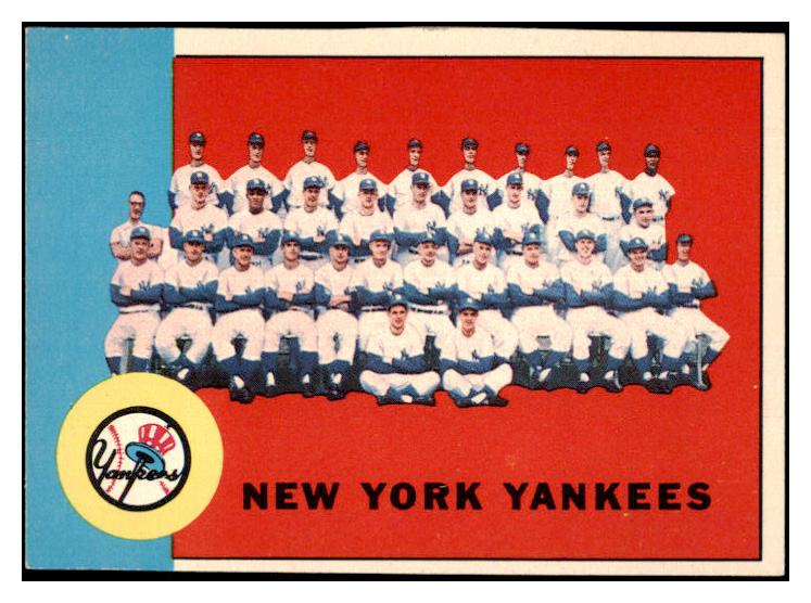 1963 Topps Baseball #247 New York Yankees Team NR-MT 531670