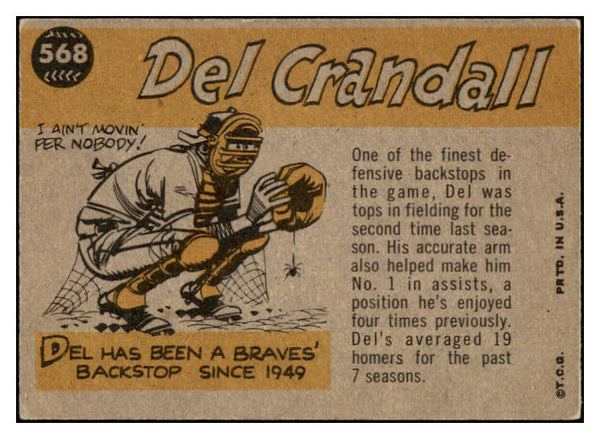 1960 Topps Baseball #568 Del Crandall A.S. Braves EX-MT 531675