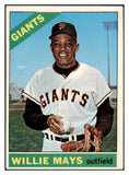 1966 Topps Baseball #001 Willie Mays Giants Nice GD 531726