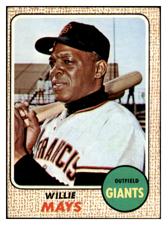 1968 Topps Baseball #050 Willie Mays Giants EX 531732