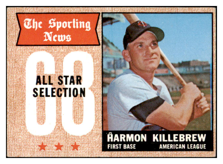 1968 Topps Baseball #361 Harmon Killebrew A.S. Twins EX 531736