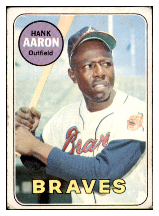 1969 Topps Baseball #100 Hank Aaron Braves VG 531753