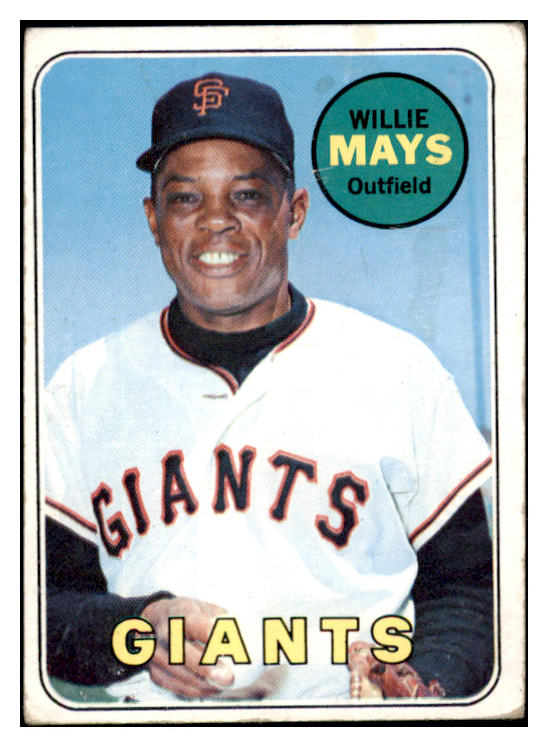 1969 Topps Baseball #190 Willie Mays Giants VG 531786