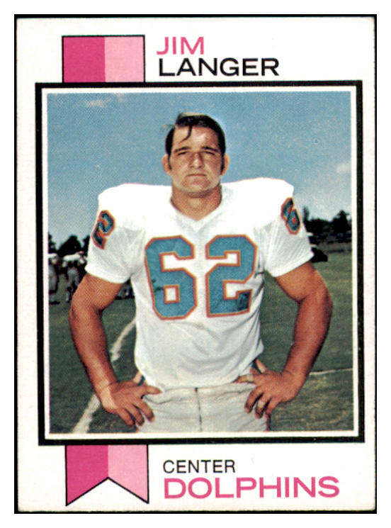 1973 Topps Football #341 Jim Langer Dolphins EX-MT 531851