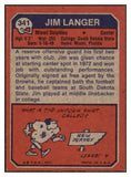 1973 Topps Football #341 Jim Langer Dolphins EX-MT 531851