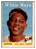 1958 Topps Baseball #005 Willie Mays Giants VG-EX 531864