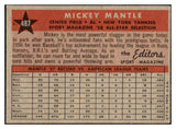 1958 Topps Baseball #487 Mickey Mantle A.S. Yankees EX+/EX-MT 531866