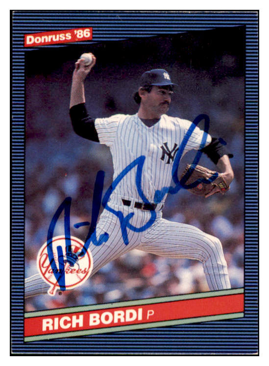 1986 Donruss #518 Rich Bordi Yankees Signed Autographed 531873