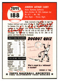 1953 Topps Archives #188 Andy Carey Yankees Signed Autographed 531874