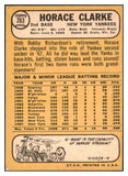 1968 Topps #263 Horace Clarke Yankees Signed Autographed 531876