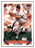 1993 Topps #717 Steve Farr Yankees Signed Autographed 531878