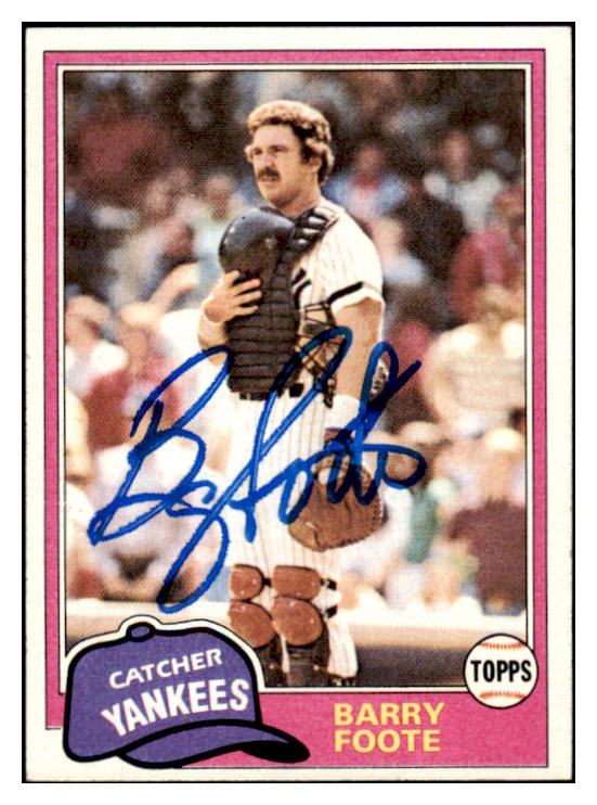 1981 Topps Traded #763 Barry Foote Yankees Signed Autographed 531879