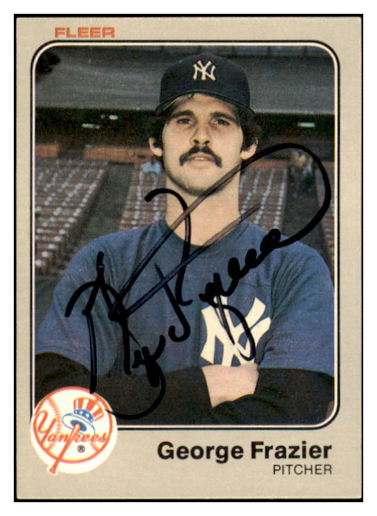 1983 Fleer #379 George Frazier Yankees Signed Autographed 531880