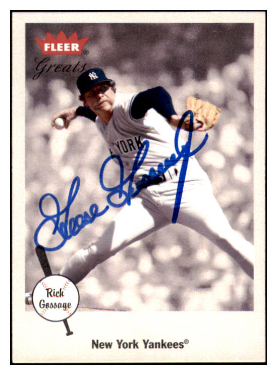 2001 Fleer Greats #055 Goose Gossage Yankees Signed Autographed 531884