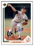 1991 Upper Deck #333 Andy Hawkins Yankees Signed Autographed 531888